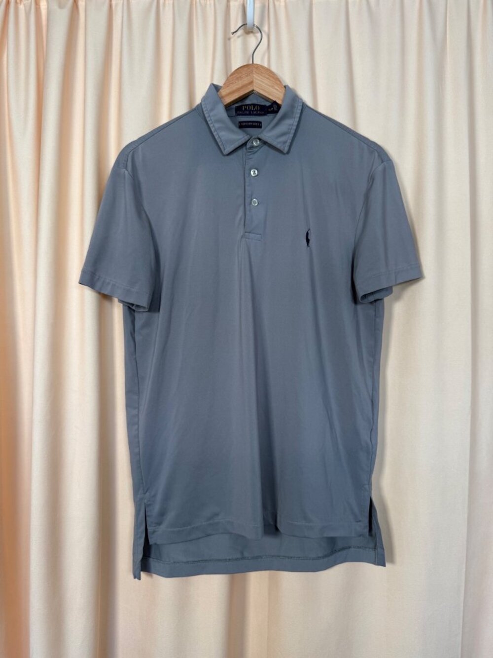 Polo Ralph Lauren Mens Performance Polo Shirt Size S Gray Short Sleeve
